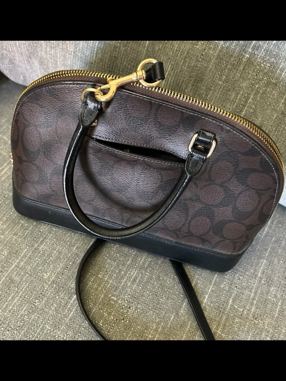 COACH Mini Sierra Satchel F27583 In Signature Canvas Small